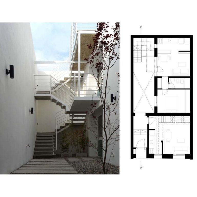 Planos Arquitectónicos, plantas, fachadas, cortes. Reciclaje Frugoni en Uruguay
