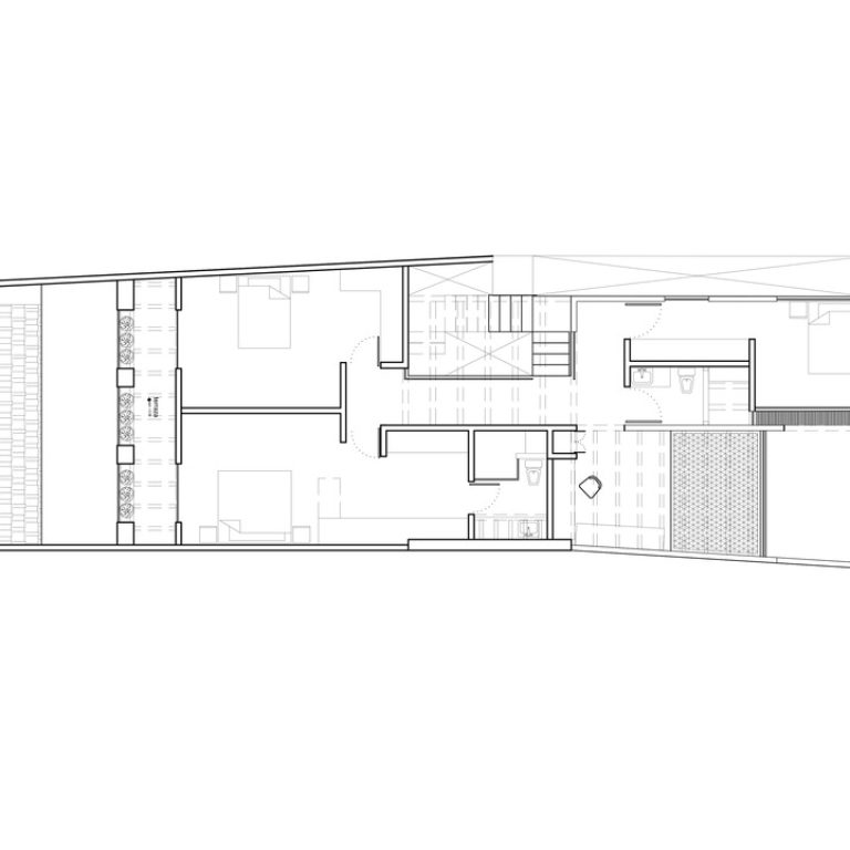 Casa Leona en Aguascalientes por Colectivo Arrabal - Plano Arquitectonico