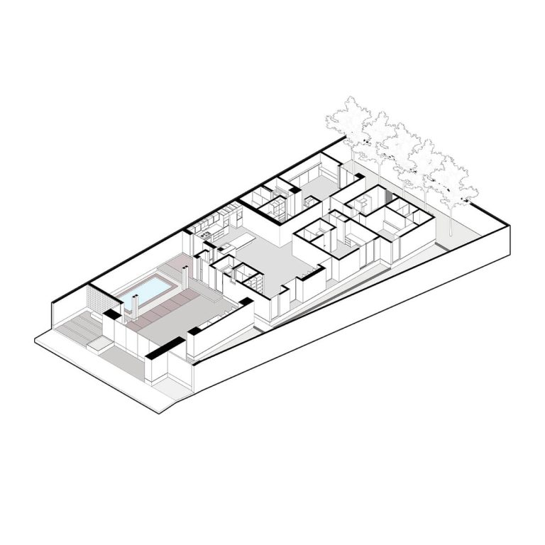 Planos Arquitectónicos de Casa Corregidora en Colima: Arquitectura Contemporánea por Taller DMS