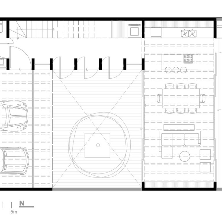 Casa Roble 3.6 en Querétaro por Pothe.arquitectura - Plano Arquitectonico