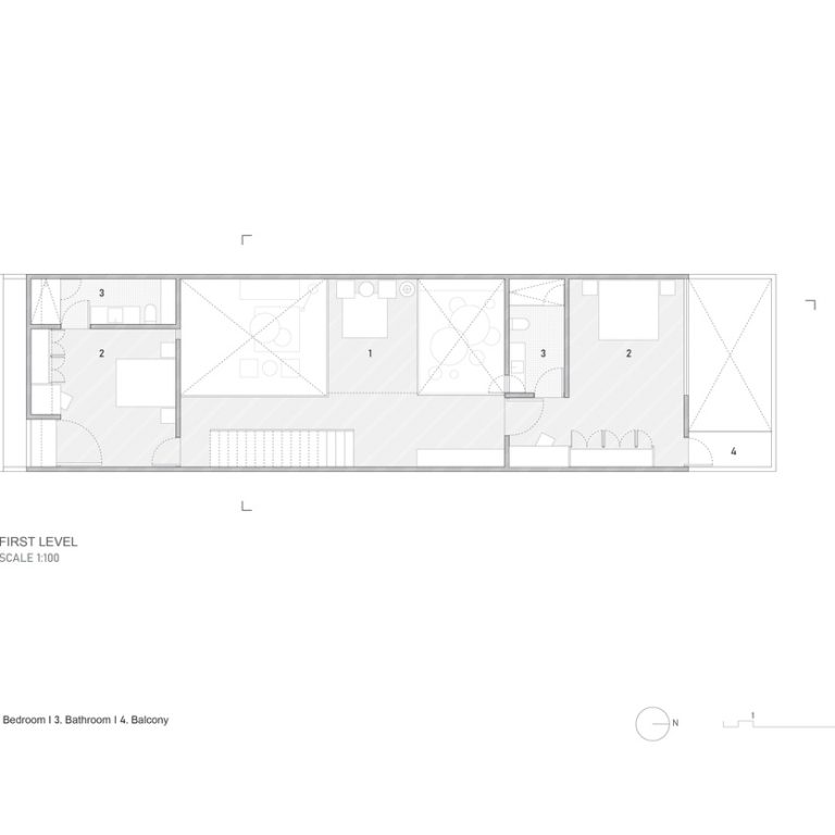 Casa en Tres Ríos en Sinaloa por César Bejar Studio - Plano de Arquitectonico