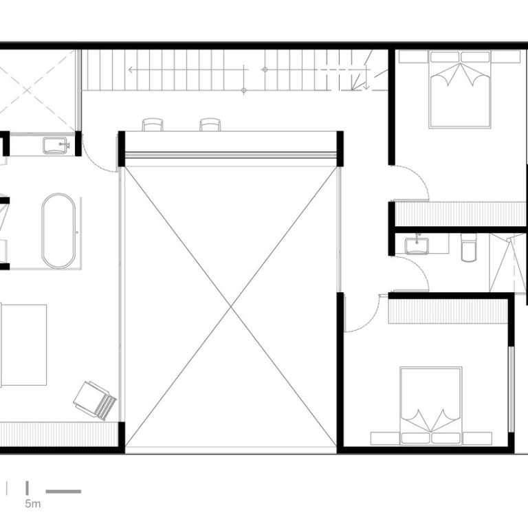 Casa Roble 3.6 en Querétaro por Pothe.arquitectura - Plano Arquitectonico