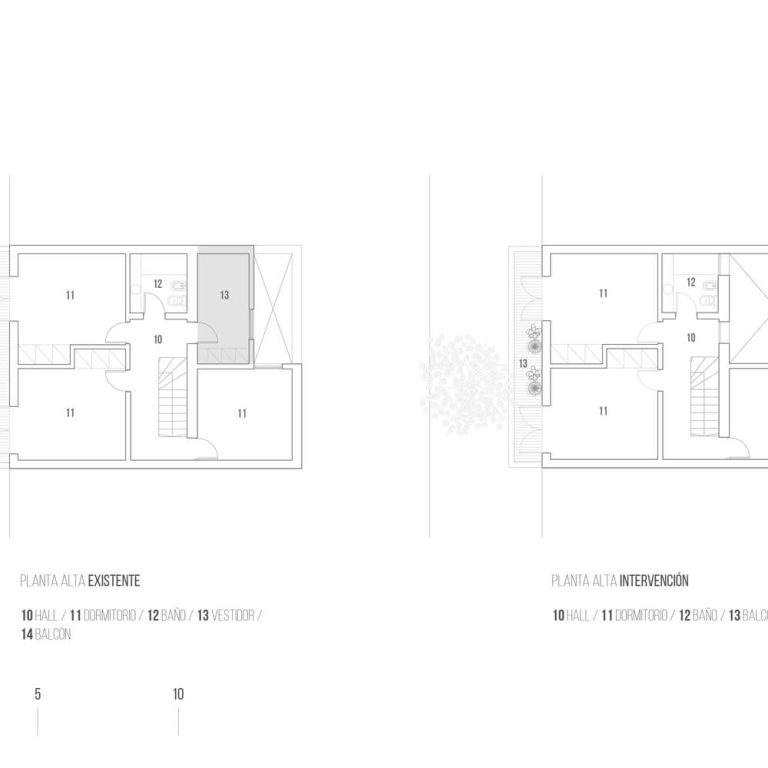 Intervención casa Matias en Argentina por Sitio Arquitectura - Plano Arquitectonico