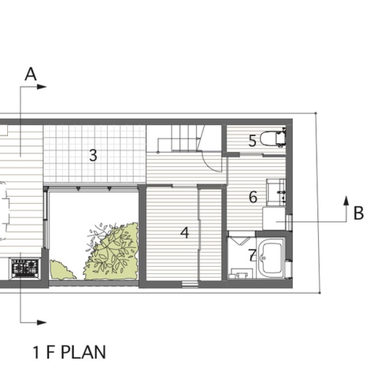 Casa en Ohasu en Japón por arbol Architect - Plano Arquitectonico - El Arqui MX