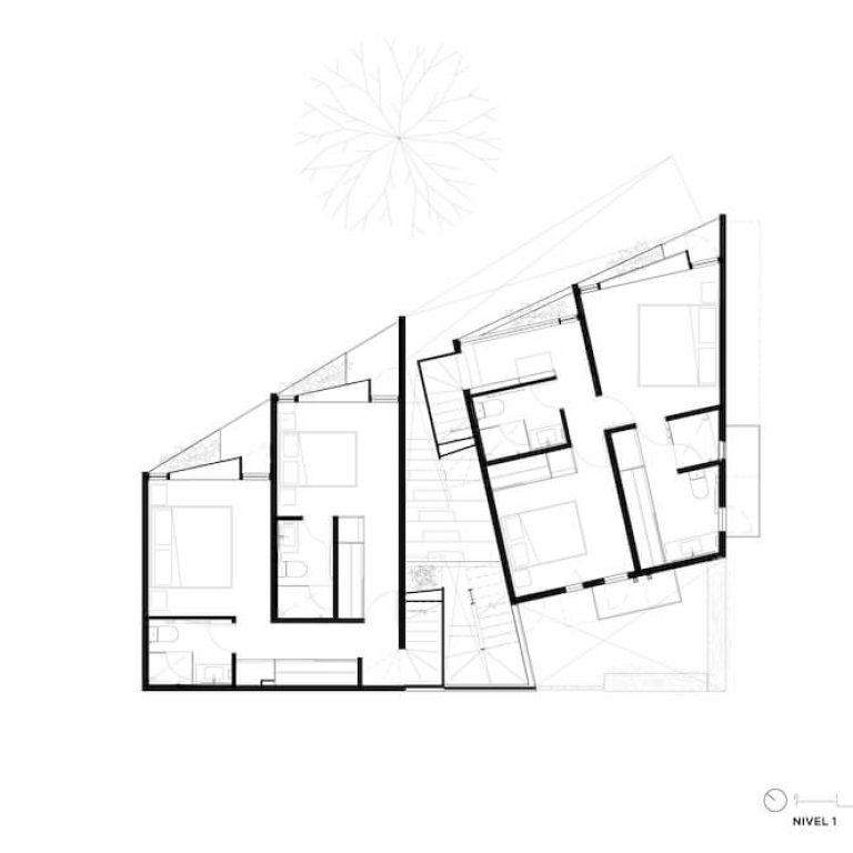 Planta arquitectónica del nivel 01 del Edificio Porfirio
