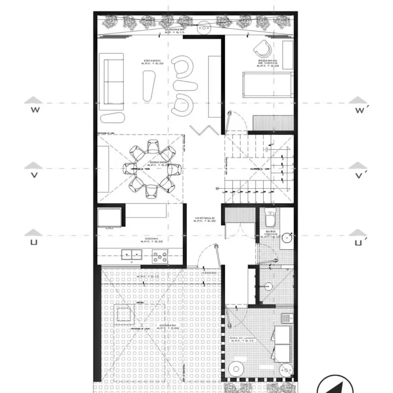 Casa Renasci en Puebla por Moctezuma Estudio de Arquitectura - Plano Arquitectónico - El Arqui MX