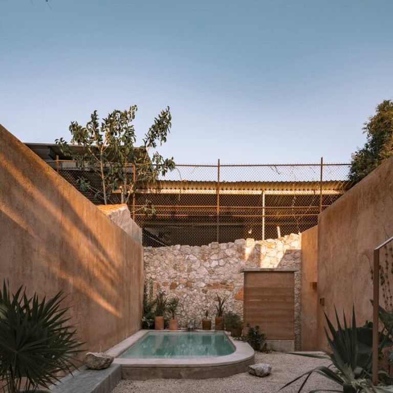 Patio, jardin, piscina