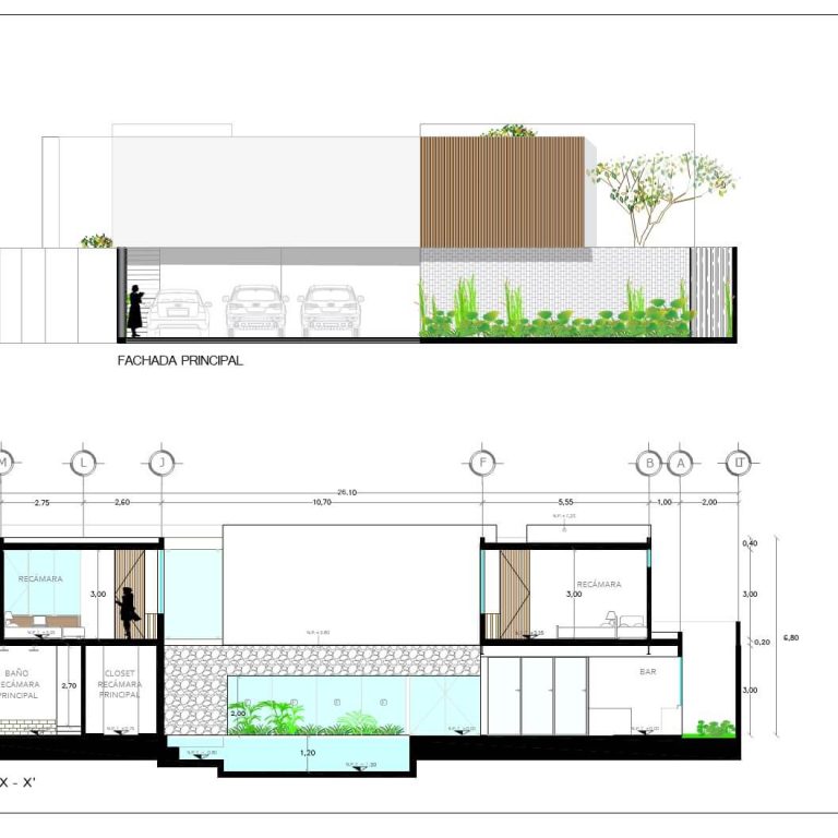 Proyecto Casa 28 en Campeche por CARCO ARQUITECTURA - Plano Arquitectonico - El Arqui MX