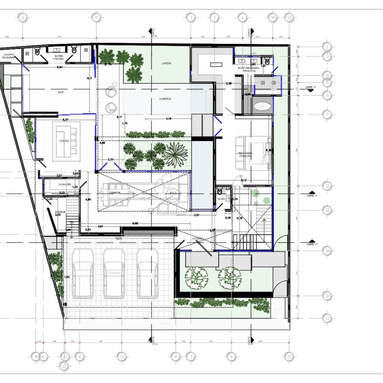 Proyecto Casa 28 en Campeche por CARCO ARQUITECTURA - Plano Arquitectonico - El Arqui MX