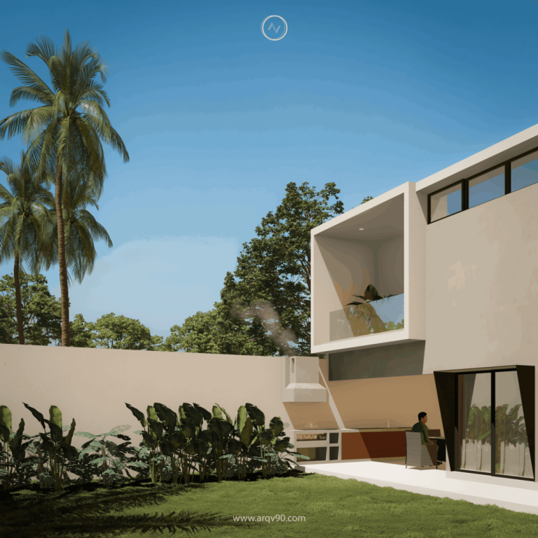 Proyecto Casa Gardenia en Tabasco por Arqv90 - Render de Arquitectura