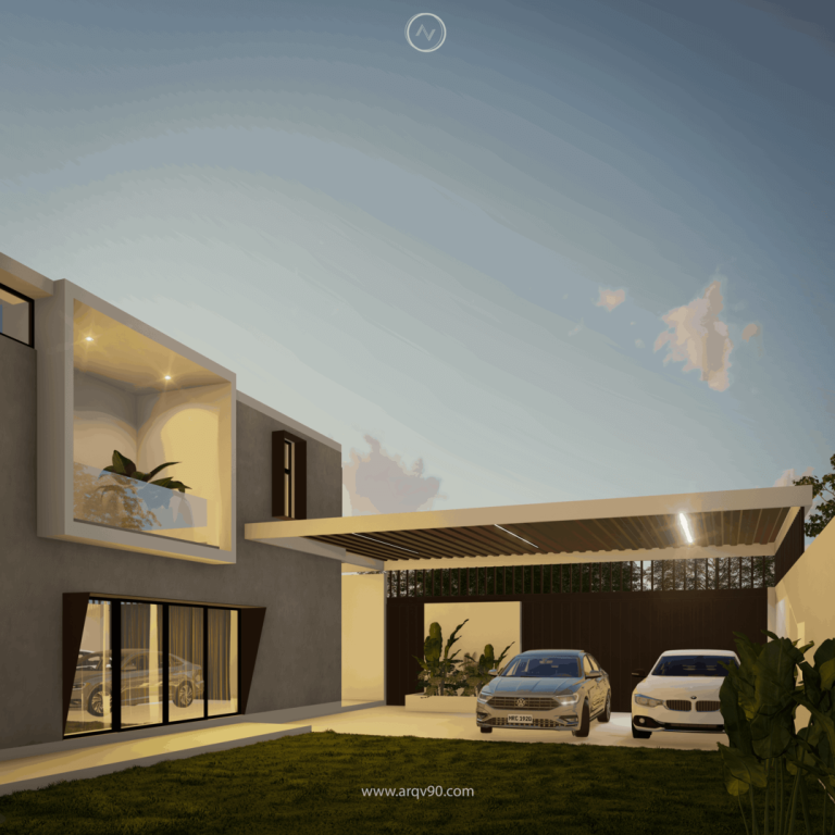 Proyecto Casa Gardenia en Tabasco por Arqv90 - Render de Arquitectura