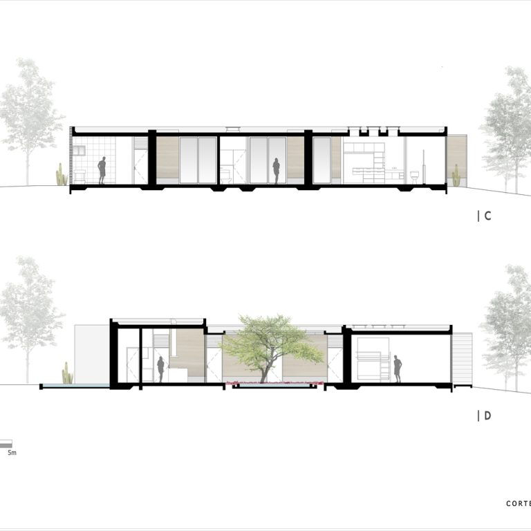 Quinta Gaby en Puebla por Taller Tlaiye - Plano arquitectonico