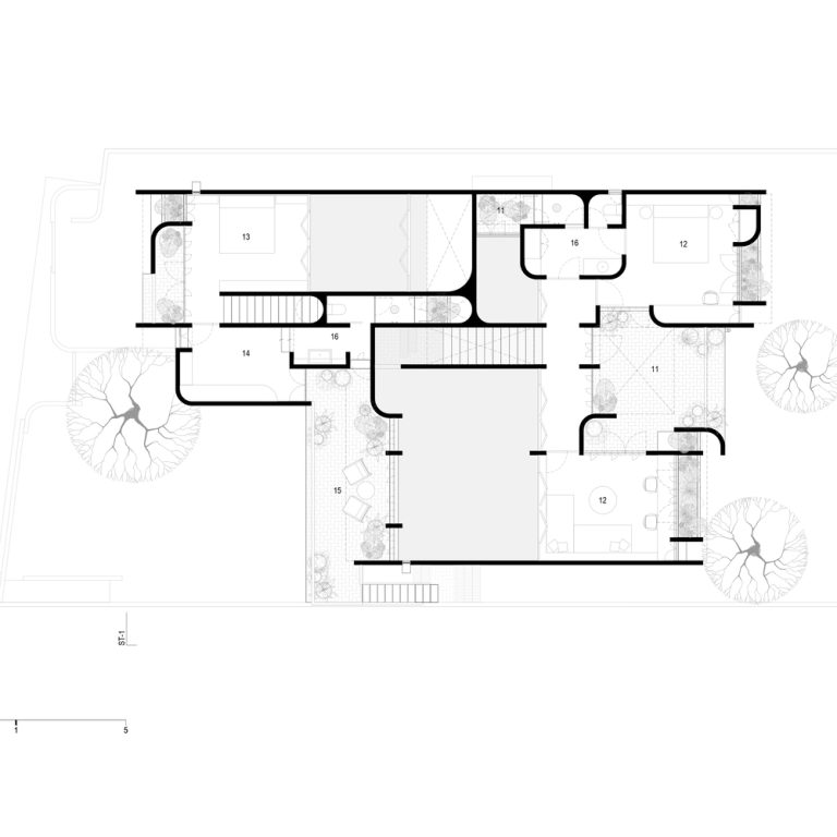 Planos de Red House en Huatulco: Arquitectura de Concreto Pigmentado | Ángel García