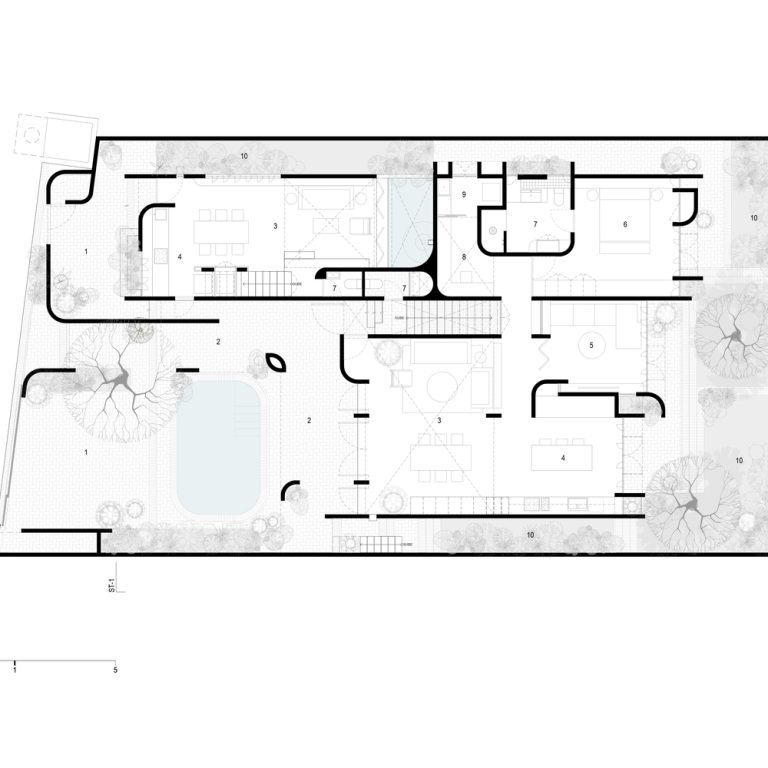 Planos de Red House en Huatulco: Arquitectura de Concreto Pigmentado | Ángel García