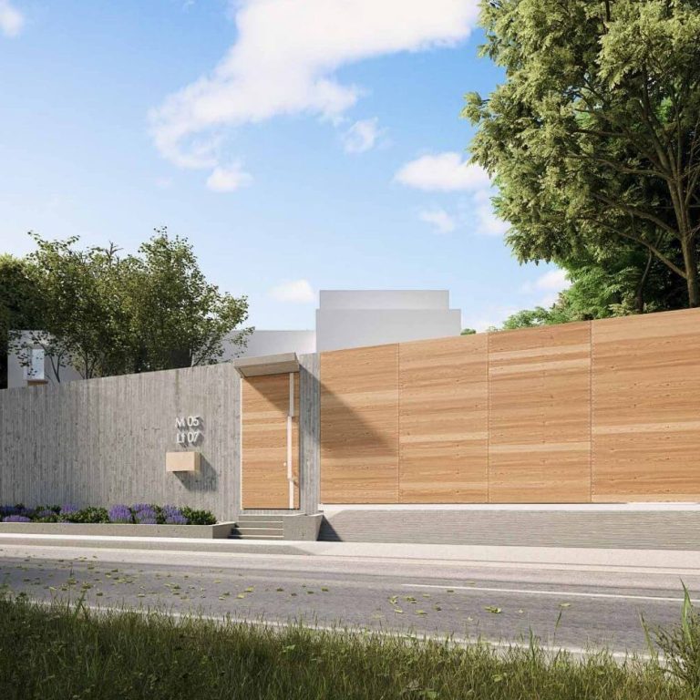 Render fachada, Residencia EF en Campeche