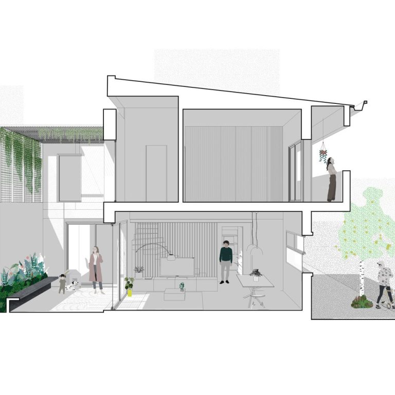 Intervención casa Matias en Argentina por Sitio Arquitectura - Plano Arquitectonico