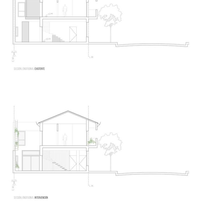 Intervención casa Matias en Argentina por Sitio Arquitectura - Plano Arquitectonico