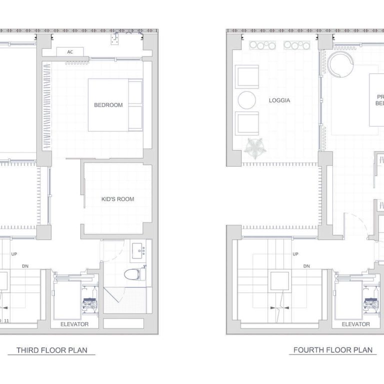 Planos Arquitectónicos. Planimetría. Planos de The Veil House en Taiwán: Plantas, Fachadas y cortes