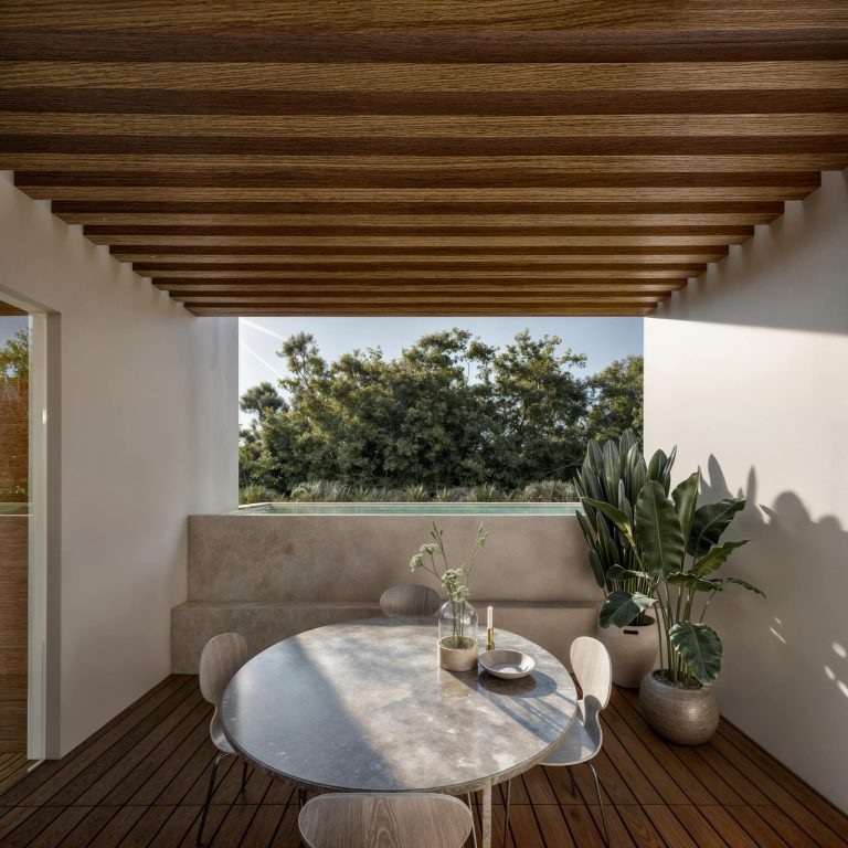 Render, terraza, Town house Montebbello en Yucatán
