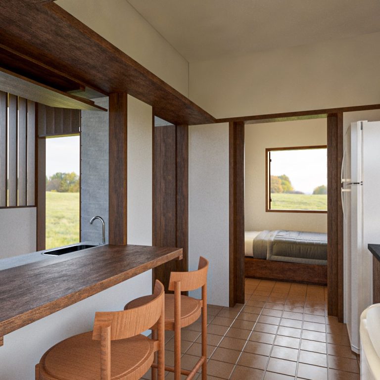 Una pequeña casa de campo por oninhoestudio