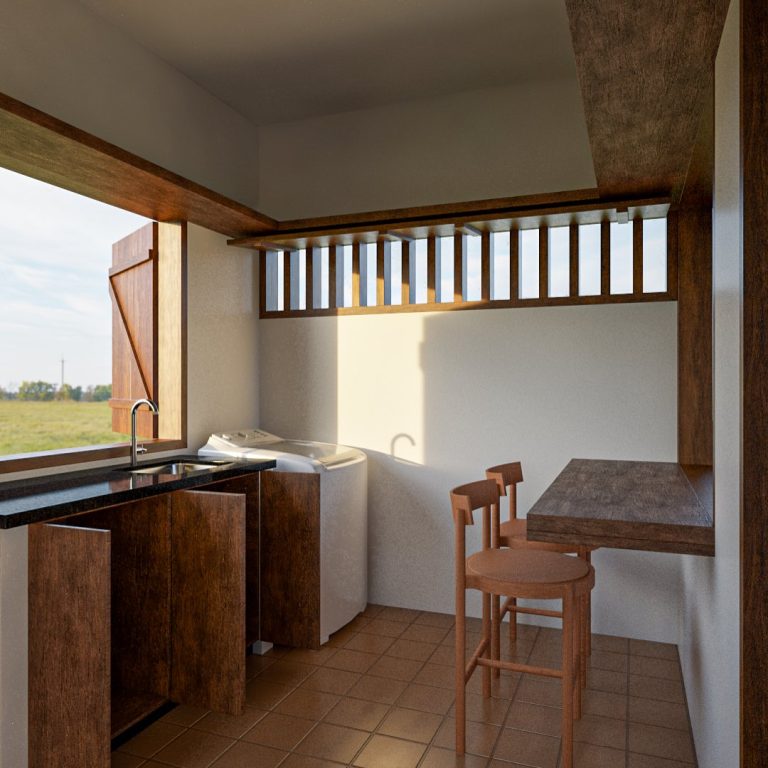 Una pequeña casa de campo por oninhoestudio