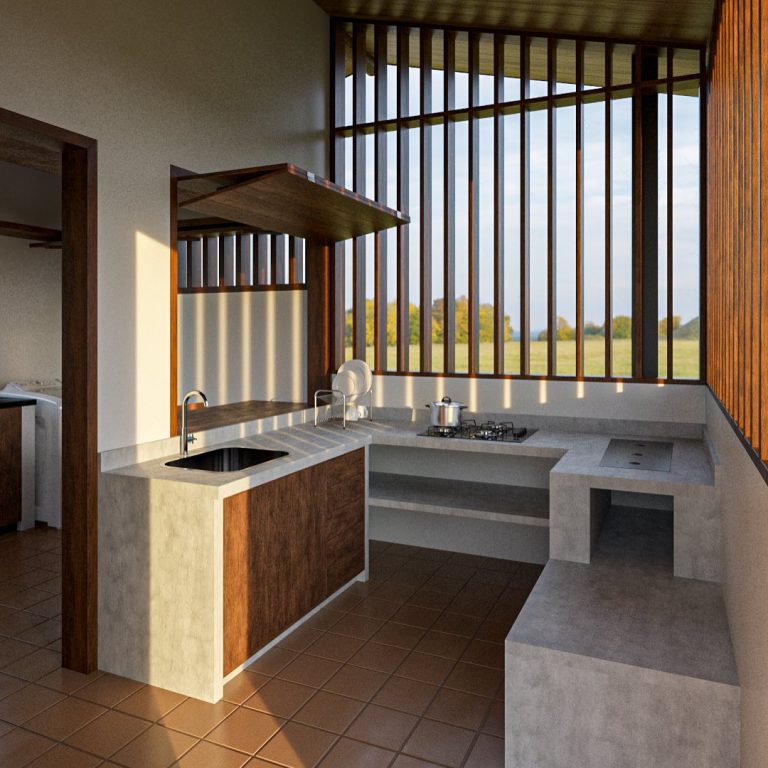 Una pequeña casa de campo por oninhoestudio