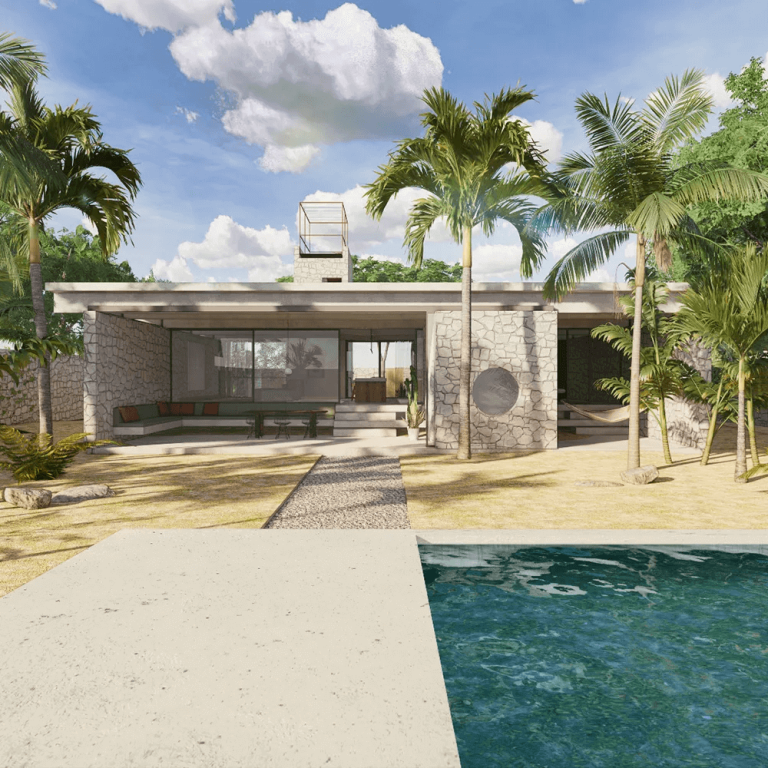 Villa Tulum en Quintana Roo por NOIZ architekti - Render de Arquitectura