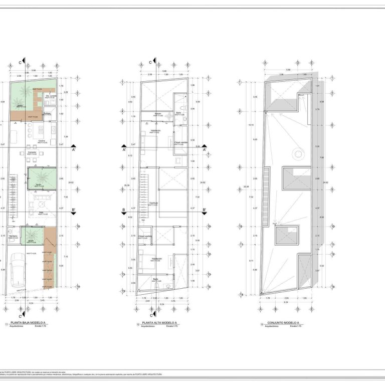 Vivienda Cholul en Yucatán por Punto libre Arquitectura - Plano Arquitectónico - El Arqui MX