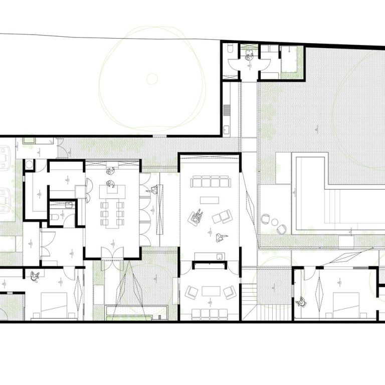 Planta arquitectónica de Casa BJ por Nauzet Rodríguez