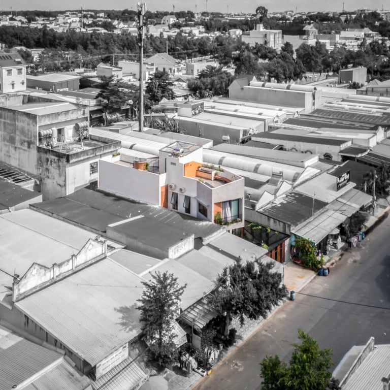 Foto aerea de casa moderna en vietnam
