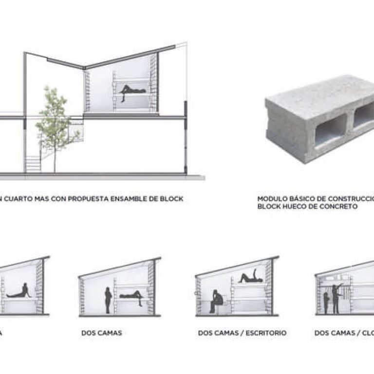 Intervención Infonavit en Morelos por Taller ADG - Plano Arquitectónico - EL Arqui MX