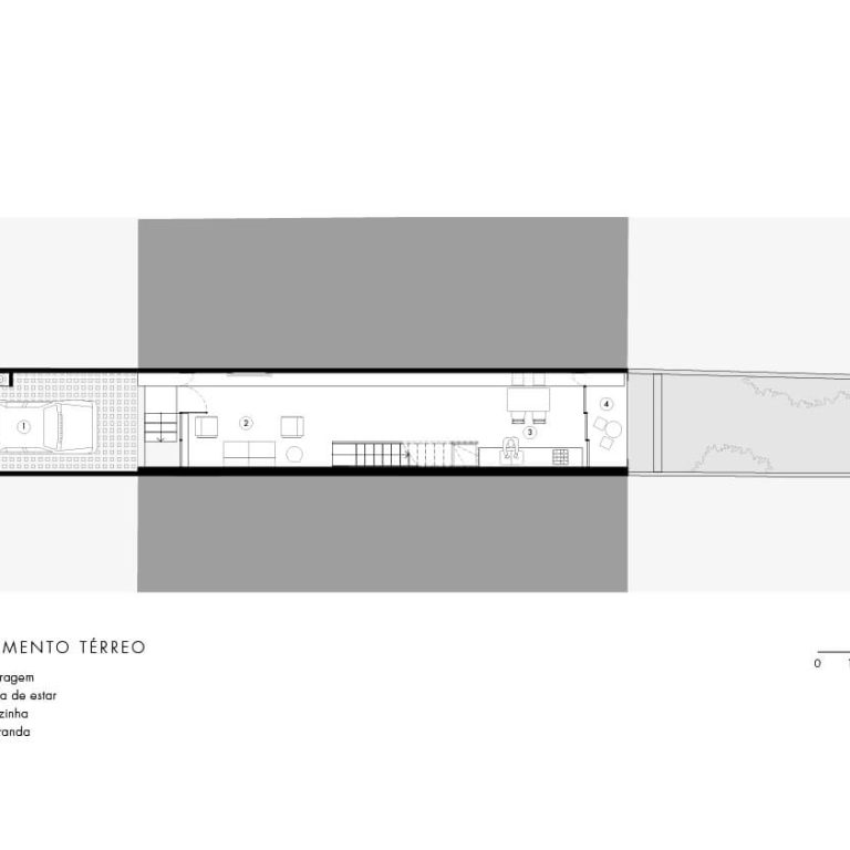 Casa 3x33 en Brasil por 23 SUL - Plano Arquitectónico - El Arqui MX