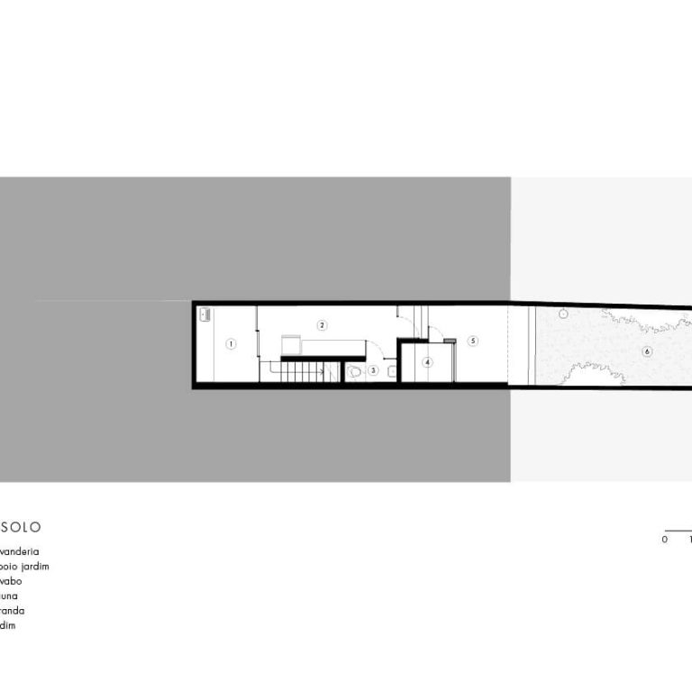 Casa 3x33 en Brasil por 23 SUL - Plano Arquitectónico - El Arqui MX