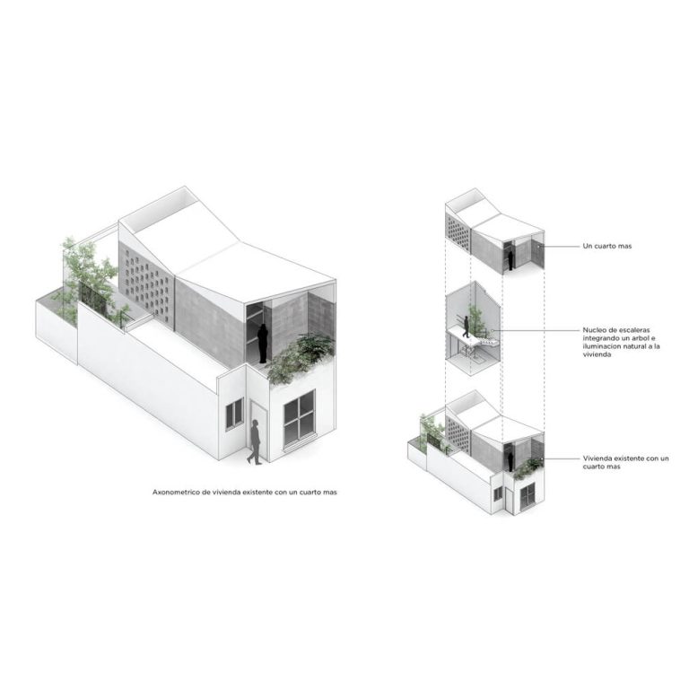 Intervención Infonavit en Morelos por Taller ADG - Plano Arquitectónico - EL Arqui MX